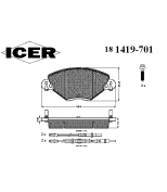 ICER 181419701 Комплект тормозных колодок, диско