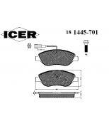 ICER - 181445701 - 181445701300001 Тормозные колодки дисковые