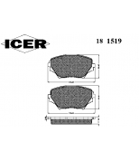 ICER 181519 Комплект тормозных колодок, диско