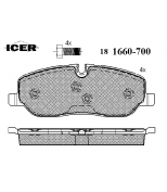 ICER - 181660700 - Комплект тормозных колодок, диско