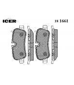 ICER - 181661 - Колодки тормозные дисковые, комплект 181661