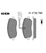 ICER - 181732700 - Комплект тормозных колодок, диско