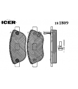 ICER - 181809 - 181809000300001 Тормозные колодки дисковые