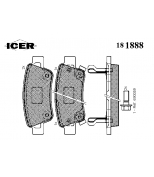 ICER - 181888 - Комплект тормозных колодок, диско