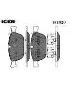 ICER - 181920 - Колодки тормозные дисковые, комплект 181920