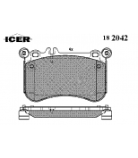 ICER - 182042 - Колодки тормозные дисковые, комплект 182042
