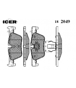 ICER 182049 Колодки тормозные комплект