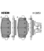ICER 182053 Колодки тормозные дисковые, комплект 182053