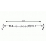 BOSCH - 1987477648 - Трос ручного тормоза RENAULT SAFRANE I 92-96  SAFR