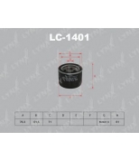 LYNX - LC1401 - Фильтр масляный NISSAN Cube/Juke 10  1.5D/Primera(P12) 1.9D 02 , RENAULT Clio 05 /Kangoo 00 /Fluence 05  1.5D/Laguna 1.5D/1.9D-2.0 01 /M?gane 1.5D-1.9D 01