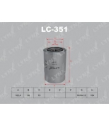 LYNX - LC351 - Фильтр масляный MITSUBISHI Pajero 2.8TD 94-00/3.2D 00