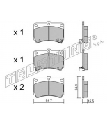 TRUSTING - 2030 - Колодки тормозные дисковые, KIA RIO/MAZDA DEMIO/323