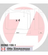 ZIMMERMANN - 203921501 - Комплект тормозных колодок  дисковый тормоз
