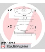 ZIMMERMANN - 205471701 - Комплект тормозных колодок, диско