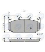 COMLINE - CBP0829 - КОЛОДКИ NIS 300 90 - 97/SUB IMPREZA 00 -