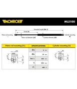 MONROE - ML5100 - Амортизатор Капота/Багажника
