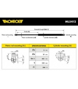MONROE - ML5412 - ML5412_амортизатор багажника! Rover 75 01-05