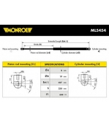 MONROE - ML5454 - Амортизатор Капота/Багажника