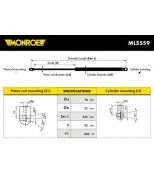 MONROE - ML5559 - Пружина газовая капота