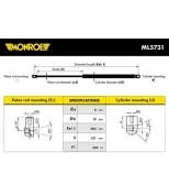 MONROE - ML5731 - Амортизатор Капота/Багажника