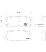 TEXTAR - 2184002 - Колодки торм. MITSUBISHI PAJERO II/L400 задние к-т