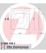 ZIMMERMANN - 213051551 - Комплект тормозных колодок, диско