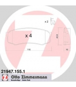 ZIMMERMANN - 219471551 - Комплект тормозных колодок, диско