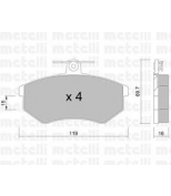 METELLI - 2201482 - Колодки тормозные передние к-кт AUDI 80/VW GOLF 2/3/PASSAT B3/4