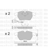 METELLI - 2201810 - Комплект тормозных колодок, диско