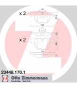 ZIMMERMANN - 234481701 - КОЛОДКИ ТОРМ BMW X5 E70/E71 3.0 R 07/08->>