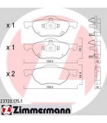 ZIMMERMANN - 237201751 - Колодки тормозные пер. Honda ACCORD VII (CL) 2.0 (CL7) 02.2003 -