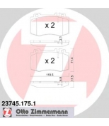 ZIMMERMANN - 237451751 - Комплект тормозных колодок, диско