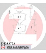 ZIMMERMANN - 238291701 - Колодки тормозные дисковые, комплект