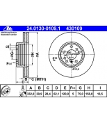 ATE 24013001091 Диск тормозной пер.вент.[332x30] 5 отв.(min2) BMW X5 mot.M54306S3/M62B44