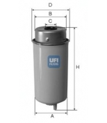 UFI - 2445800 - 24.458.00 Фильтр топливный