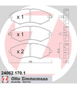 ZIMMERMANN - 240621701 - Комплект тормозных колодок, диско