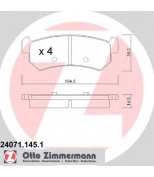 ZIMMERMANN 240711451 Комплект тормозных колодок, диско