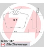 ZIMMERMANN - 241351801 - Комплект тормозных колодок, диско