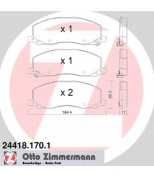 ZIMMERMANN - 244181701 - КОЛОДКИ ТОРМ OPEL INSIGNA 1.6-2.8 F 08/10->>