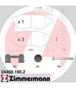 ZIMMERMANN 244681902 Колодки тормозные передние PSA, Fiat mit Zubeh