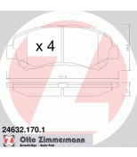 ZIMMERMANN - 246321701 - КОЛОДКИ ТОРМ NISS QASHQAI J10/JJ10 1.5/1.6/2.0 X-TRAIL T31 2.0/2.5 F 07/08->>