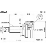 ASVA - MZ38 - ШРУС  наружный 22x56x28 (mazda   capella 626 telster cargo gfer 4wd) asva