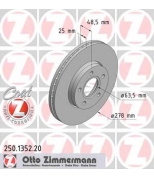 ZIMMERMANN 250135220 Тормозной диск пер FORD FOCUS II VOLVO S40