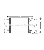 AVA - MS5377 - Радиатор кондиционера: W163/98-05/ML230/ML320/ML430