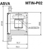 ASVA - MTINP02 - ШРУС ВНУТРЕННИЙ ПРАВЫЙ 35x135 (MITSUBISHI : PAJERO