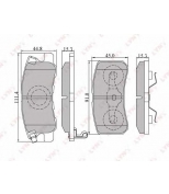 LYNX - BD5507 - Колодки тормозные задние CITROEN C-Crosser 07 , MITSUBISHI Pajero 2.5-3.8 00 /Pajero Sport 97 /Outlander XL 07 , PEUGEOT 4007 07