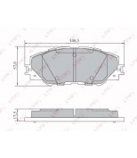 LYNX - BD7572 - Колодки тормозные передние TOYOTA Rav 4 2.0-2.2D 06  /  Auris 1.8 10