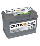 DETA - DA770 - Аккумулятор DETA SENATOR3 12 V 77 AH 760 A ETN 0(R+) B13 278x175x190mm 18.6kg