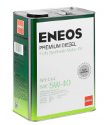 ENEOS 8809478943077 Масло моторное 5W40 ENEOS 4л синтетика Premium Diesel CI-4