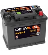 DETA - DC550 - Аккумулятор DETA STANDARD 12 V 55 AH 460 A ETN 0(R+) B13 242x175x190mm 14.8kg